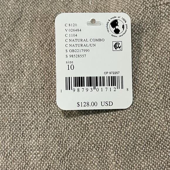 Free People Linen Blend Midi Tweed Skirt Size 10 Side Slouch Pockets - Picture 10 of 13